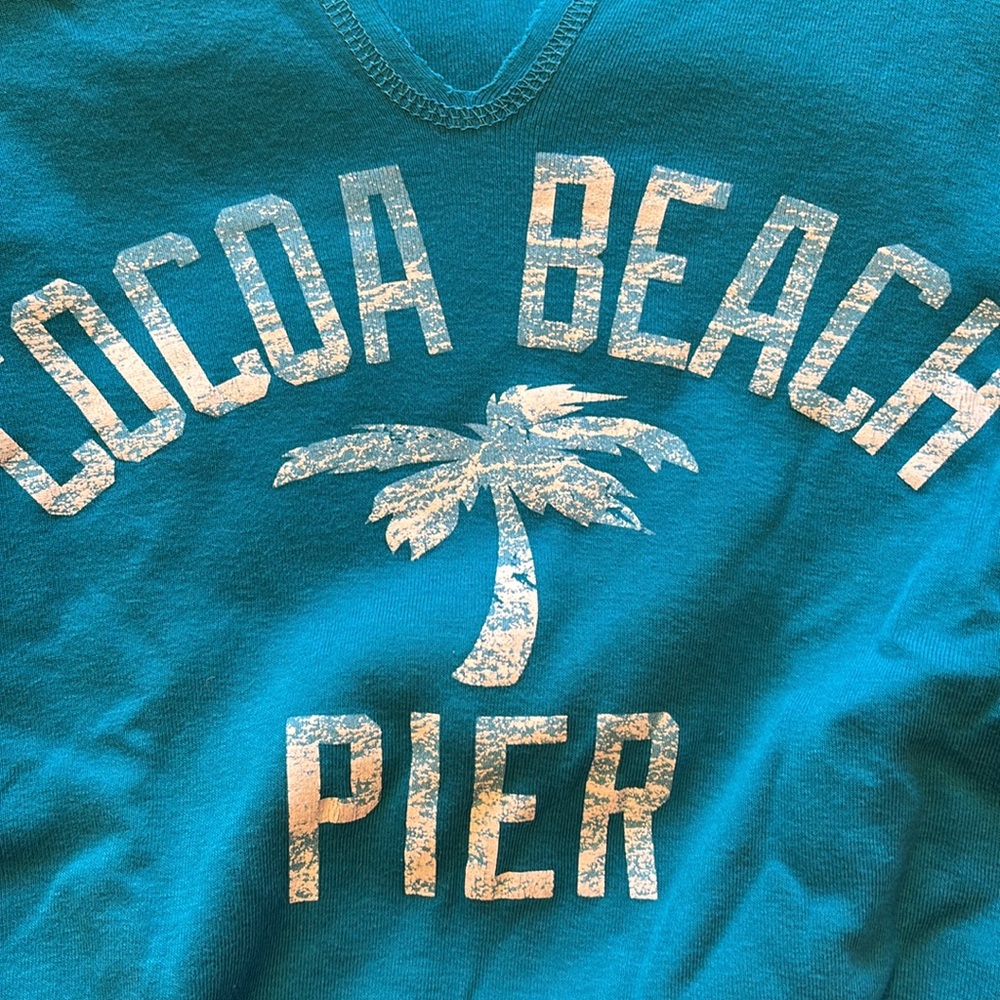 Cocoa Beach Pier Teal Hoodie - Picture 4 of 5